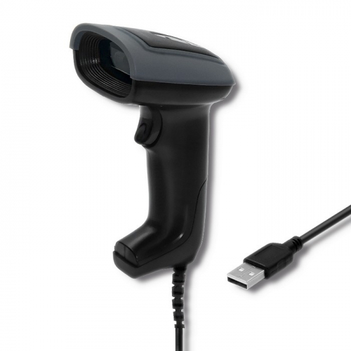 Qoltec Wired laser barcode scanner 1D, 2D, USB