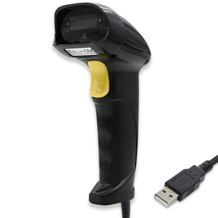 Qoltec 1D Laser Barcode Reader | 2D | black
