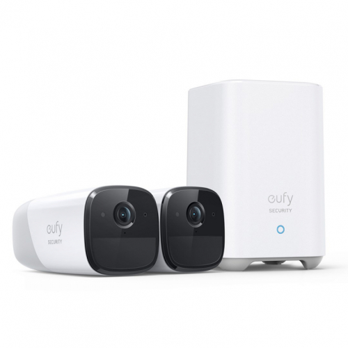 Eufy Security, eufyCam 2 Pro Wireless Home Security Camera System, 365-Day Battery Life, HomeKit Compatibility, 2K Resolution, IP67 Weatherproof, Night Vision, 2-Cam Kit, No Monthly Fee