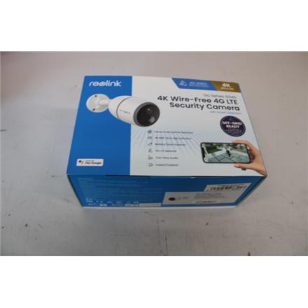 Восстановленный. Reolink Go Series G340 4K 4G LTE Wire Free Camera, White, DEMO | Reolink 4G LTE Wire Free Camera | Go Series G340 | 23 month(s) | Bullet | 8 MP | Fixed | IP65 | H.265 | Micro SD, Max. 128GB | DAMADGED PACKAGING