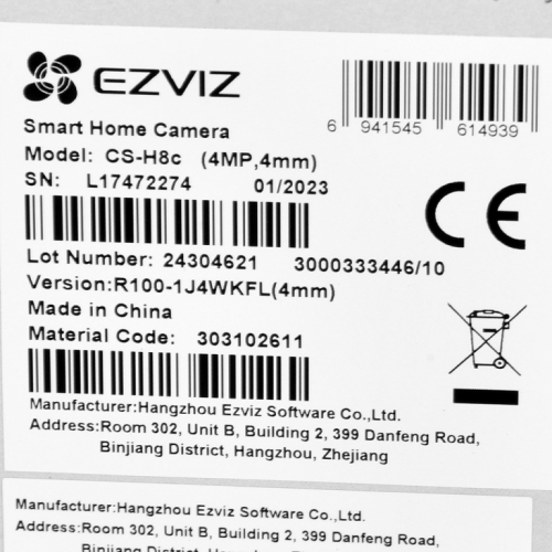 Ezviz H8C 4 MP 2K IP Camera