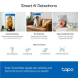 TP-LINK | Pan/Tilt Wi-Fi Camera | Tapo C220 | PTZ | 4 MP | 4mm/F2.0 | H.264 | Micro SD, Max. 512GB