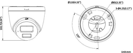 IP Camera HIKVISION DS-2CD1363G2-LIUF/SL 2.8mm PL