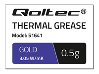QOLTEC 51641 Qoltec Thermal paste 3.05 W/m-K 0,5g gold
