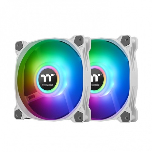 Thermaltake Fan Pure Duo 12 ARGB Sync Radiator Fan 2 Pack White Fan