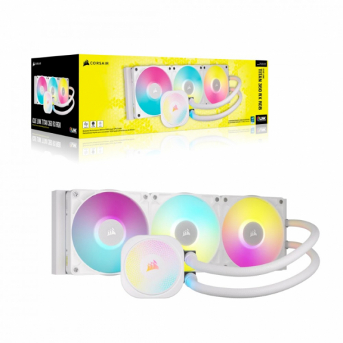 Corsair CPU Cooling iCUE LINK TITAN 360 RX RGB AIO 360mm White