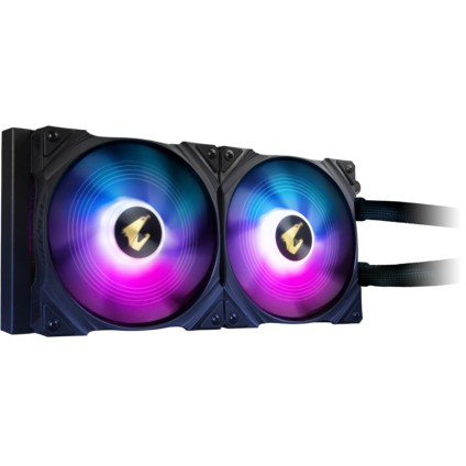 K Cooler GIGABYTE AORUS WATERFORCE X 280 All-in-one Liquid Cooler with Circular LCD Display Black