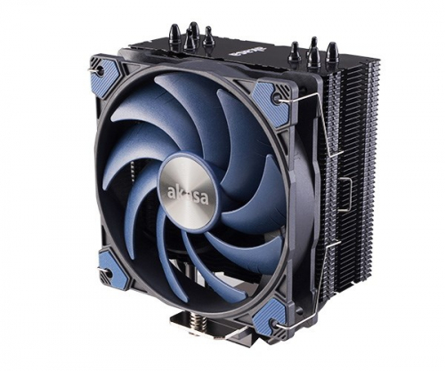 Akasa Alucia H4 Processor Air cooler 12 cm Black, Blue 1 pc(s)