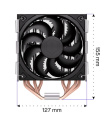 Endorfy Fera 5 Dual Fan - Processor cooler - (for: LGA775, AM2+, LGA1366, AM3+, FM1, FM2+, LGA2011-3, LGA2011 (Square ILM), AM4, LGA2066, LGA1200, LGA1700, AM5, LGA115x Socket) - 120 mm - black 