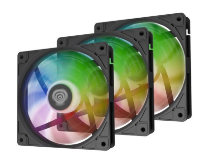 Natec Fan Genesis OXAL 120 ARGB 3-PACK black