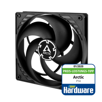 ARCTIC P14 – Pressure-optimised 140 mm Fan - 3 Pin conntector -  Fluid Dynamic Bearing - 1700rpm - 72.8 cfm Airflow