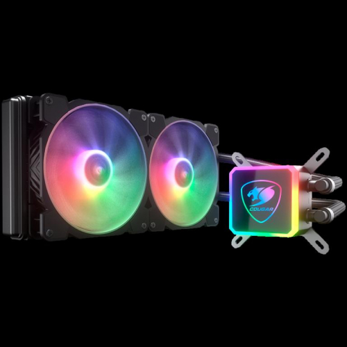 COUGAR AQUA ARGB 280 AiO Liquid Watercooling, 140mm RGB fan x2, remote control