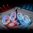 120mm Thermaltake SWAFAN 12 RGB Radiator Fan TT Premium Edition Valge 3 Pack