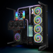 120mm Thermaltake Riing Quad 12 RGB Radiator Fan TT Premium Edition 3 Pack Valge