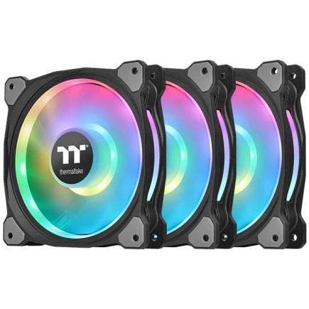 140mm Thermaltake Riing Duo 14 RGB Radiator Fan 3 Pack Dual Riing