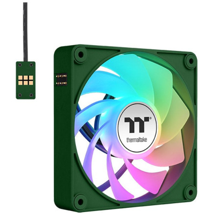 120mm Thermaltake CT120 EX Reverse ARGB Sync PC Cooling Fan Racing Green 3 Pack