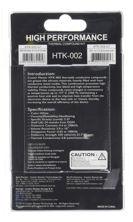 Cooler Master HTK-002 heat sink compound Thermal paste