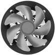 K Thermaltake UX150 ARGB Air cooler Black