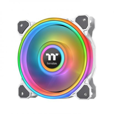 140mm Thermaltake Riing Quad 14 RGB Radiator Fan TT Premium Edition Single Fan Pack Valge