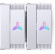 Jonsbo CR-3000E Dual-Tower ARGB CPU Cooler, 260W TDP, 120mm, White, 155mm height