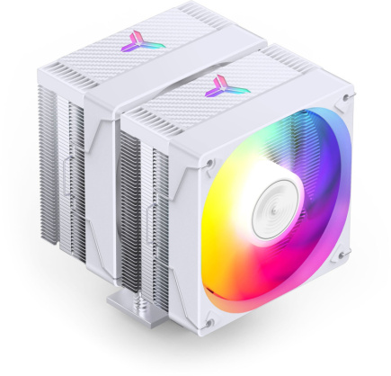Jonsbo CR-3000E Dual-Tower ARGB CPU Cooler, 260W TDP, 120mm, White, 155mm height