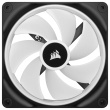 Corsair CO-9051003-WW computer cooling system Computer case Fan 14 cm Must, Valge 1 pc(s)
