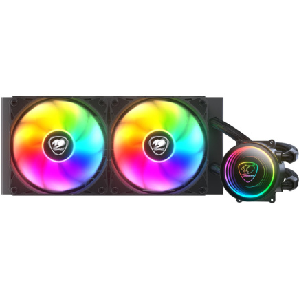 K COUGAR CPU Wasserkühlung Poseidon Elite 240, ARGB, Schwarz