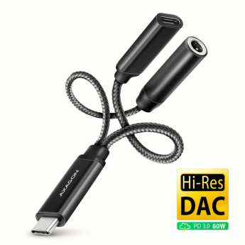 ND CARD ADAPTER USB-C/3.5MM/HI-RES DAC ADA-HCPD AXAGON