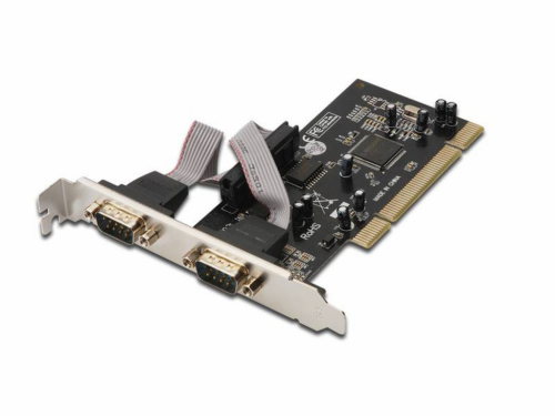 Digitus Expansion Card/Controller RS232 PCI , 2xDB9, Low Profile, Chipset