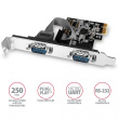 AXAGON Adapter chip PCEA-S2N PCIe ASIX AX99100 2x Serial Port + LP