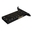 AXAGON PCEM2-DC PCI-E 3.0 4x - DUAL M.2 SSD (NVMe + SATA), dual voltage, up to 110mm SSD, fan + heatsink 848642