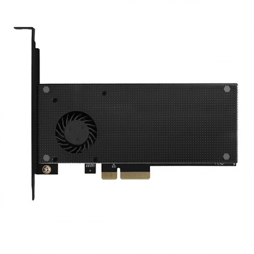 AXAGON PCEM2-DC PCI-E 3.0 4x - DUAL M.2 SSD (NVMe + SATA), dual voltage, up to 110mm SSD, fan + heatsink 848642