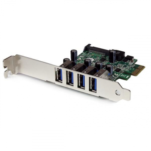 StarTech.com 4 Port PCI Express PCIe SuperSpeed USB 3.0 Controller Card Adapter with UASP - SATA Power