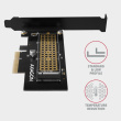 AXAGON PCEM2-N PCI-E 3.0 4x - M.2 SSD NVMe, up to 80mm SSD 848643