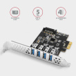 AXAGON AXAGON PCEU-43RS PCIe A dapter 4x USB3.0 UASP V
