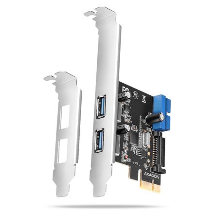 AXAGON PCI-Express card with a pair of internal and a pair of external USB 5Gbps ports | PCEU-232RS