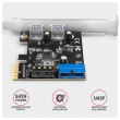 AXAGON PCEU-232RS controller PCIe, 2x2x port USB UASP with 19-pin internal USB 5Gbps connector 