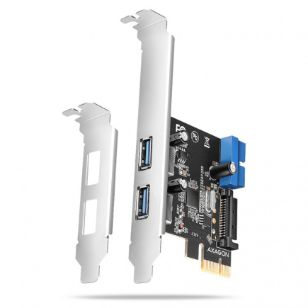 AXAGON PCEU-232RS controller PCIe, 2x2x port USB UASP with 19-pin internal USB 5Gbps connector 