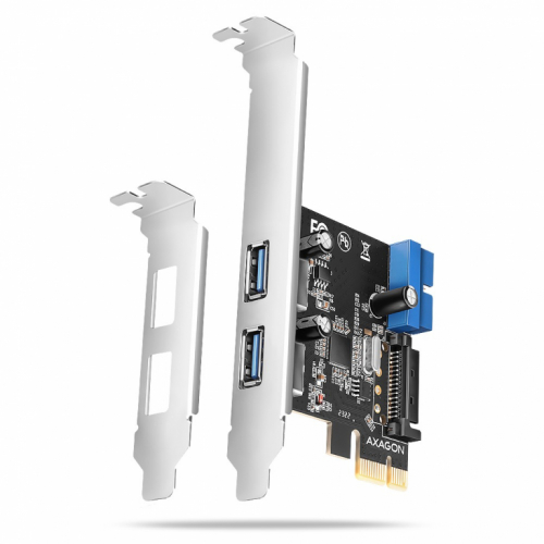 AXAGON PCEU-232RS controller PCIe, 2x2x port USB UASP with 19-pin internal USB 5Gbps connector 