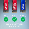 AXAGON USB-A 10Gbps - M.2 NVMe and SATA SSD Adapter | ADM2-AM