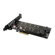 AXAGON PCEM2-DC PCI-E 3.0 4x - DUAL M.2 SSD (NVMe + SATA), dual voltage, up to 110mm SSD, fan + heatsink 848642