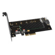 AXAGON PCEM2-DC PCI-E 3.0 4x - DUAL M.2 SSD (NVMe + SATA), dual voltage, up to 110mm SSD, fan + heatsink 848642
