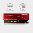 AXAGON PCEM2-S PCI-E 3.0 16x - M.2 SSD NVMe, up to 80mm SSD, low profile, cooler 848645