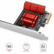 AXAGON PCIe Controller 6x internal SATA 6G port + LP PCES-SA6
