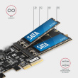 AXAGON AXAGON PCES-SA4M2 PCIe controller 2x port + M.