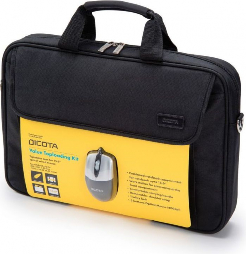 DICOTA Dicota Value Toploading Kit (mouse + bag)