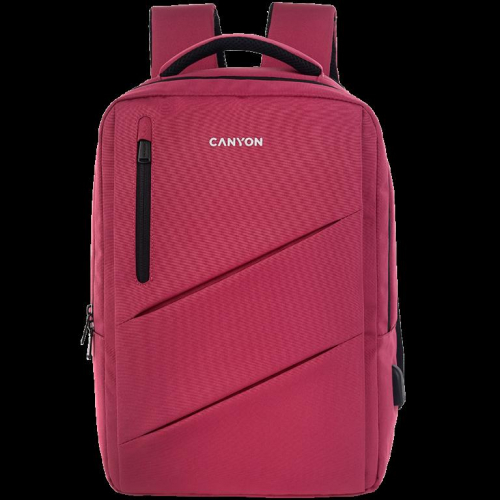 CANYON BPE-5, Laptop Seljakott for 15.6 inch, Product spec/size(mm): 400MM x300MM x 120MM(+60MM), Red, EXTERIOR materials:100% Polyester, Inner materials:100% Polyestermax weight (KGS): 12kgs