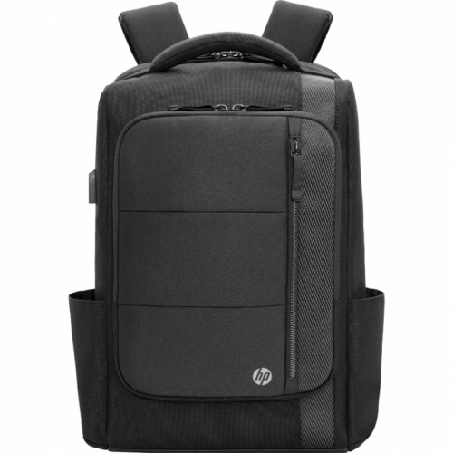 Renew GOLD Executive 16 Backpack, Water Resistant, Expandable, Cable Pass-through USB-C port – Black, Grey HP Renew