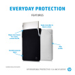 HP 15.6 Reversible Sleeve - Black, Silver