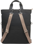 HP 14 Backpack Tote - 18 Liter Capacity, 4-way Convertible (Backpack/tote/bag/handbag w/shoulder strap included), RFID Pocket, Extra Durable - Black, Beige
